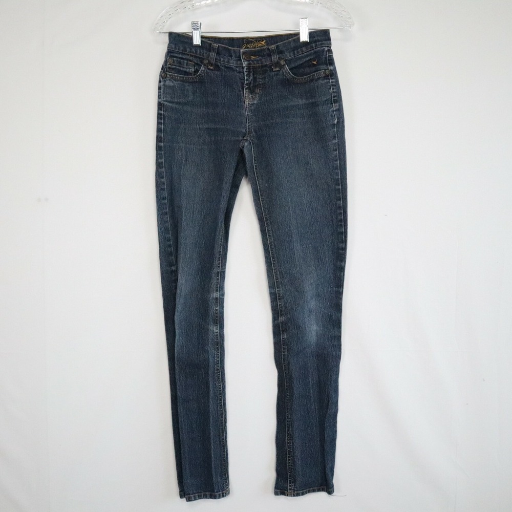 Grane Jeans Womens 1 Long Skinny 5-Pocket Stretch‎ Flex Denim Blue